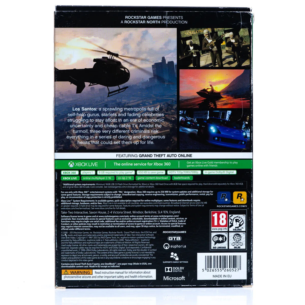 Grand Theft Auto V - Xbox 360 spill (Steelbook) - Retrospillkongen