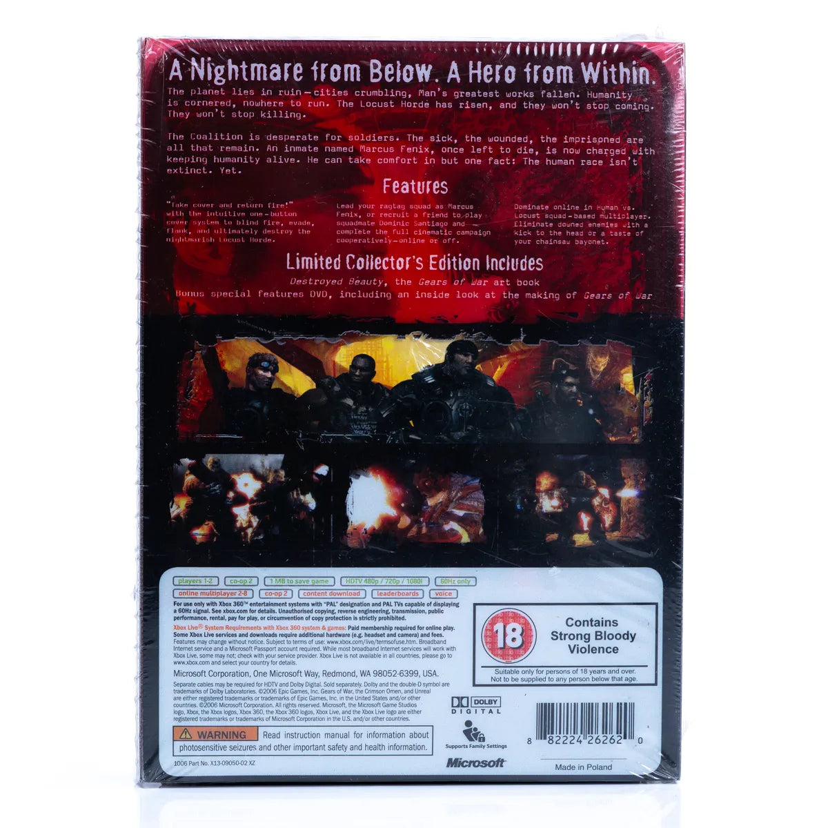 Gears of War (Limited Collector's Edition) - Xbox 360 Spill (Steelbook) (Forseglet) - Retrospillkongen