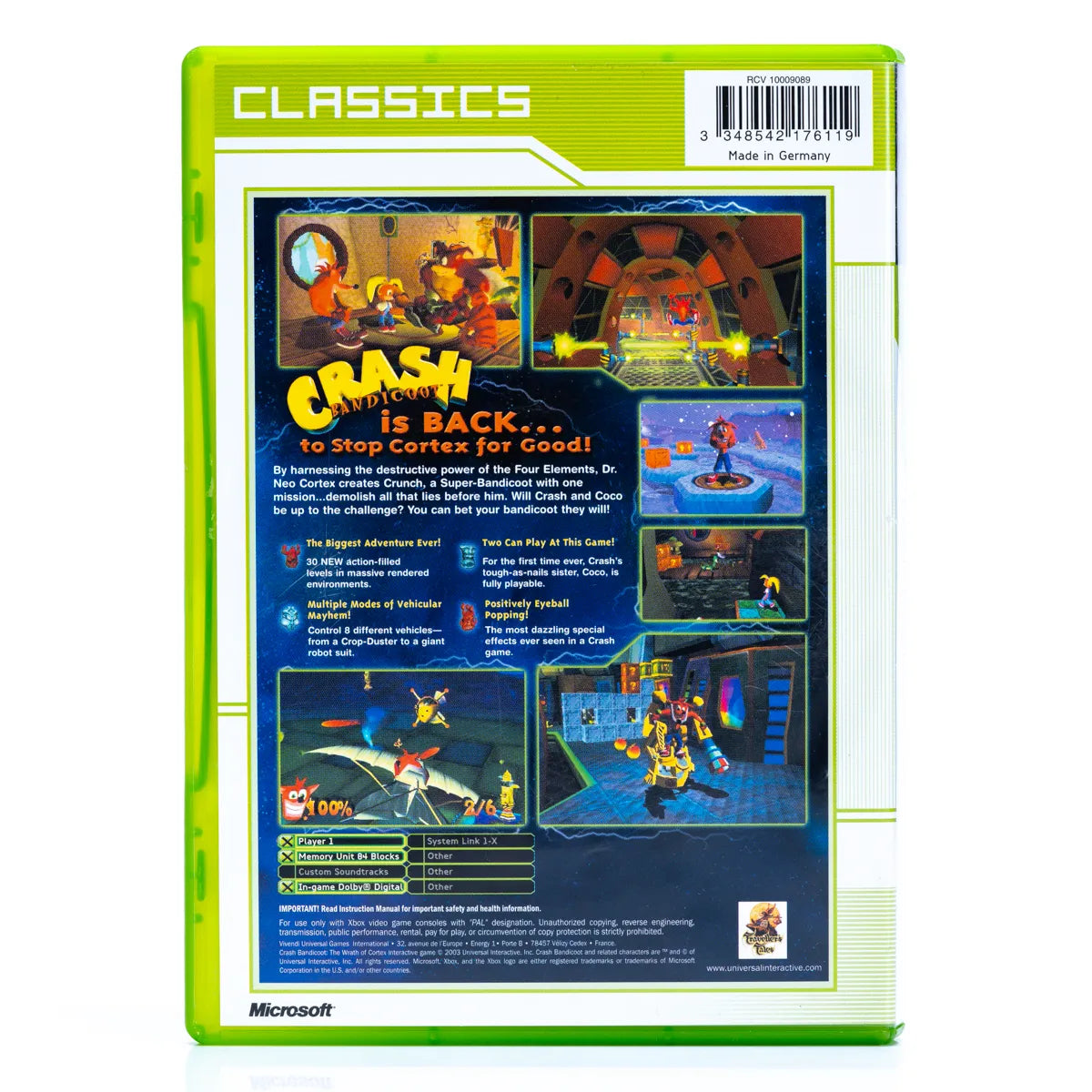 Crash Bandicoot the Wrath of Cortex - Xbox spill - Retrospillkongen