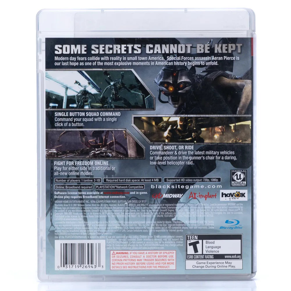 BlackSite Area 51 (NTSC-U) - PS3 spill - Retrospillkongen