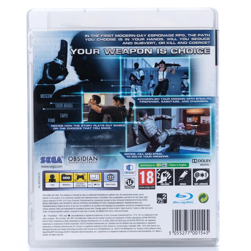 Alpha Protocol: The Espionage RPG - PS3 spill