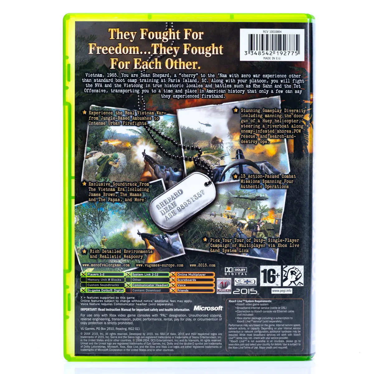 Men of Valor - Xbox spill - Retrospillkongen