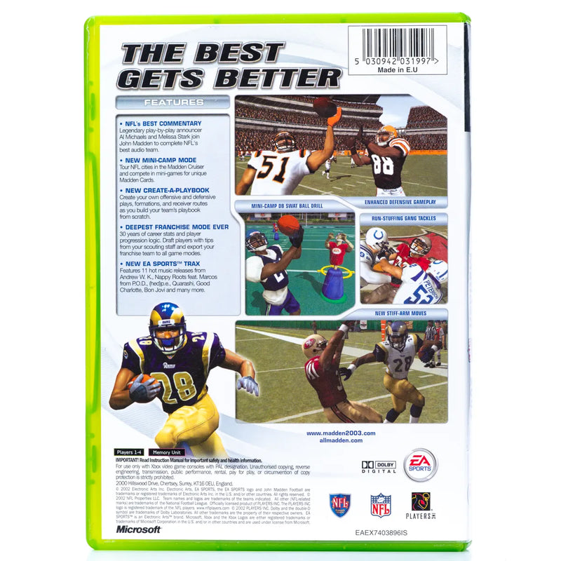 Madden NFL 2003 - Xbox spill