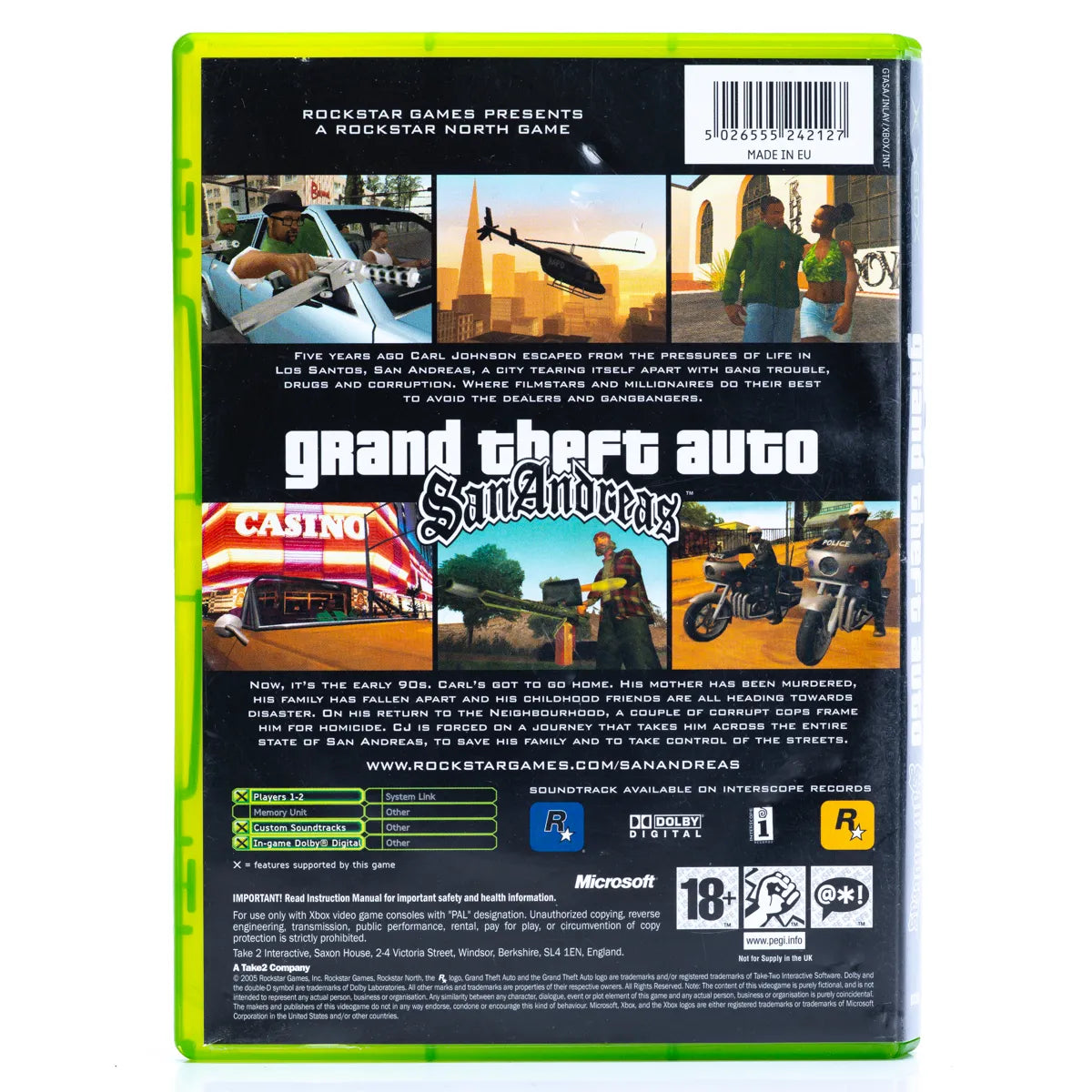 Grand Theft Auto: San Andreas - Xbox spill - Retrospillkongen