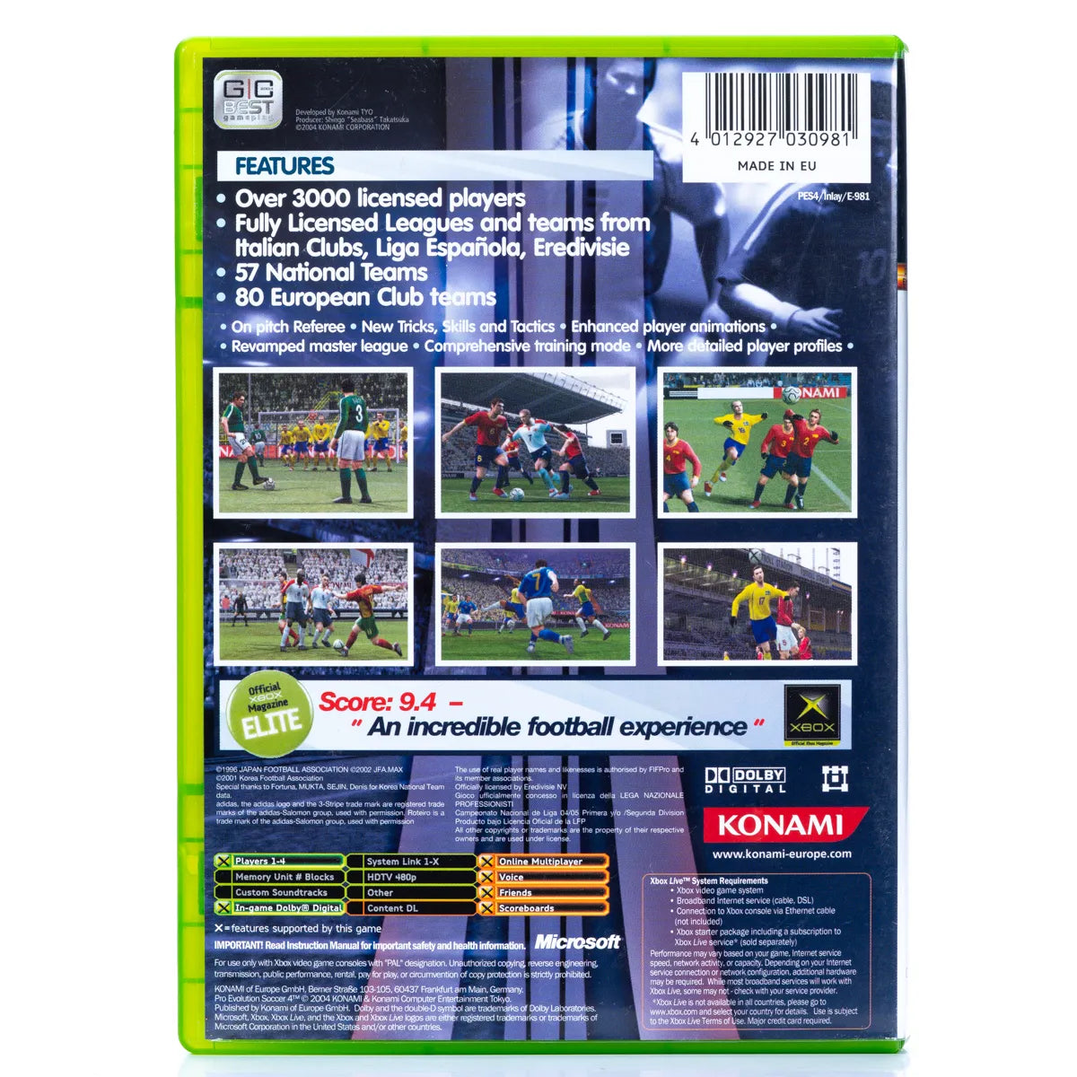 Pro Evolution Soccer 4 - Xbox spill - Retrospillkongen