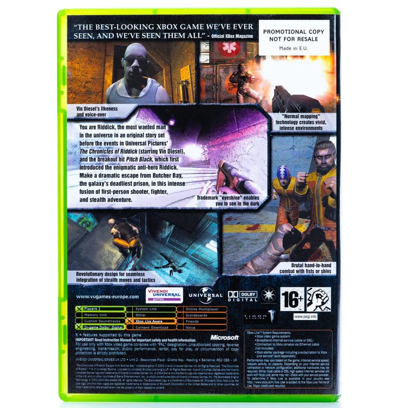 The Chronicles of Riddick: Escape from Butcher Bay - Xbox spill