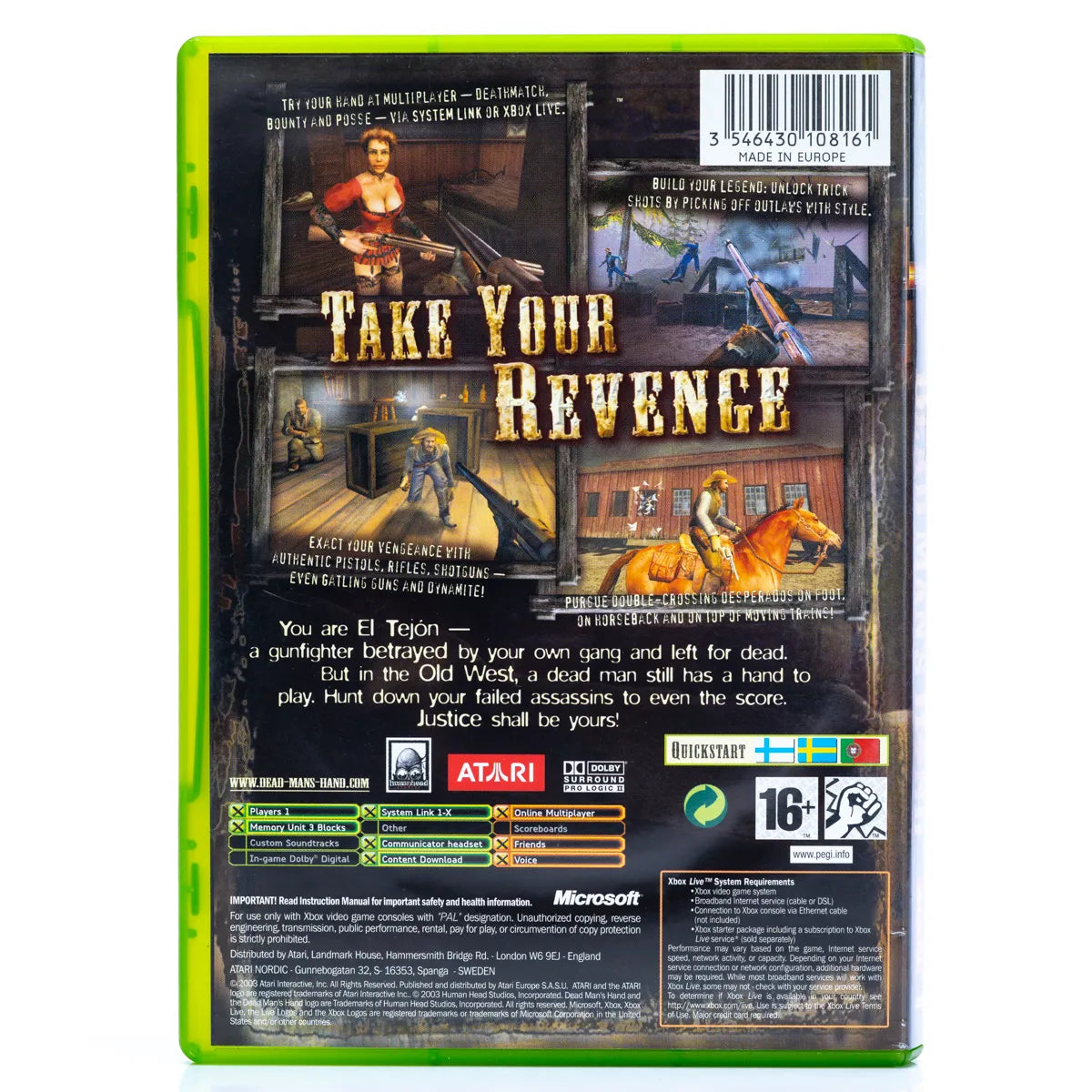 Dead Man's Hand - Xbox spill - Retrospillkongen