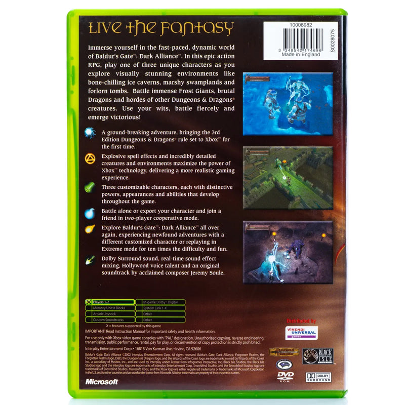 Baldur's Gate: Dark Alliance - Xbox spill