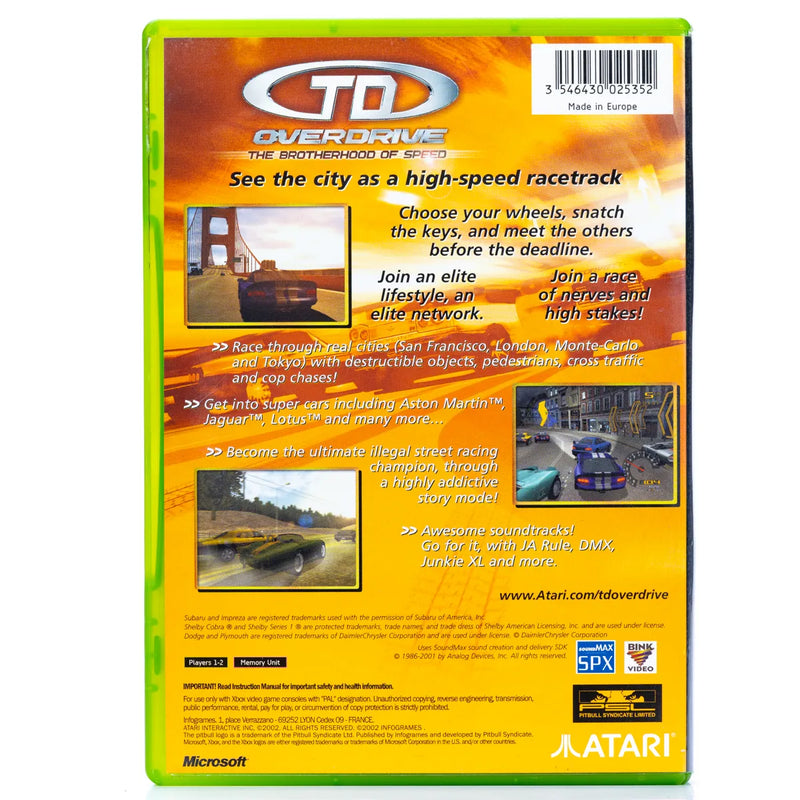 TD Overdrive: The Brotherhood of Speed - Xbox spill