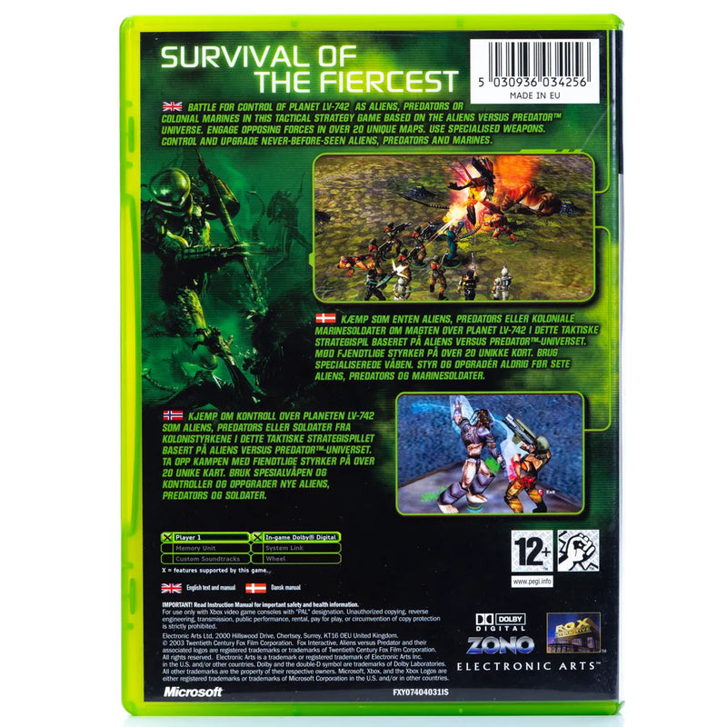 Aliens Versus Predator: Extinction - Xbox spill