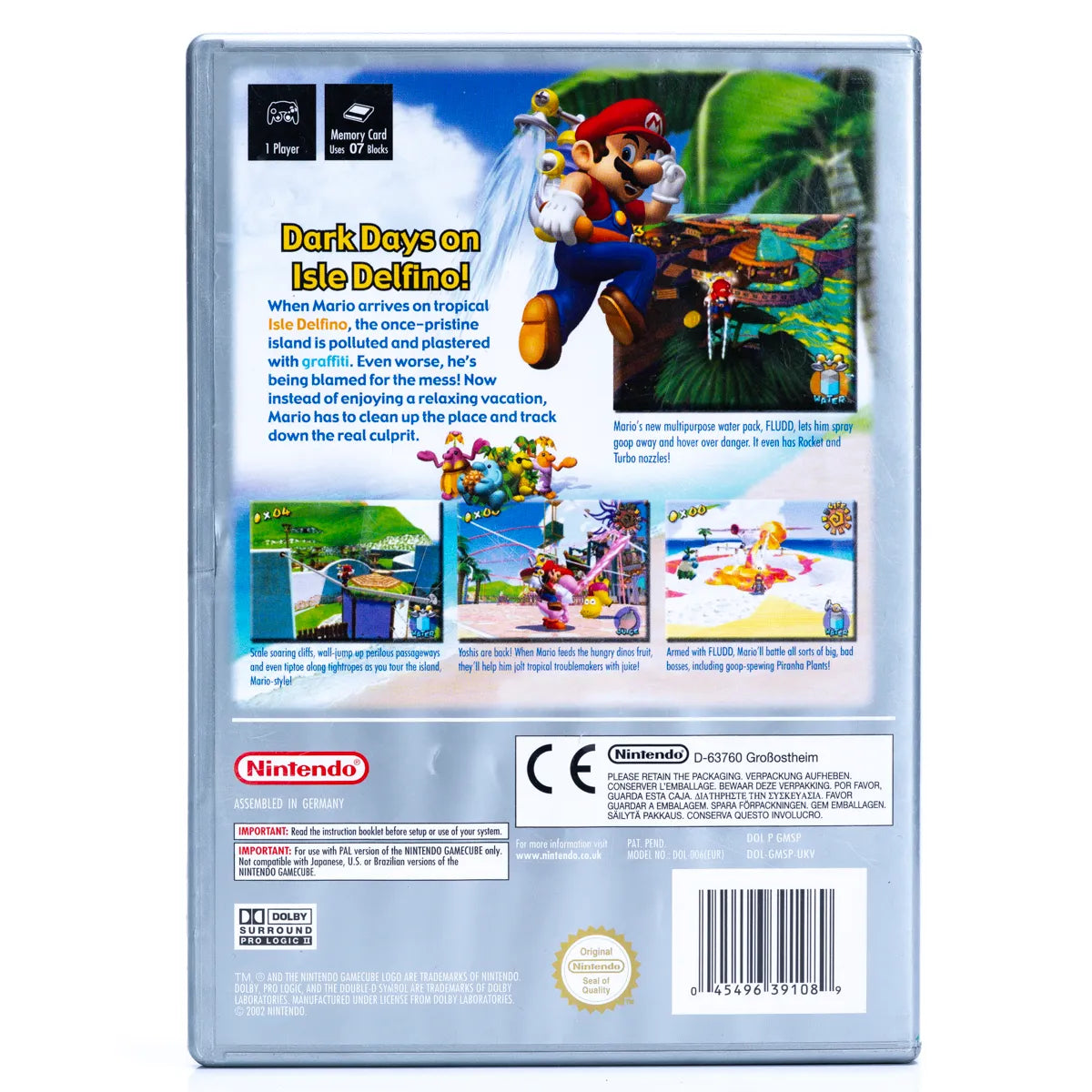 Super Mario Sunshine - GameCube spill - Retrospillkongen