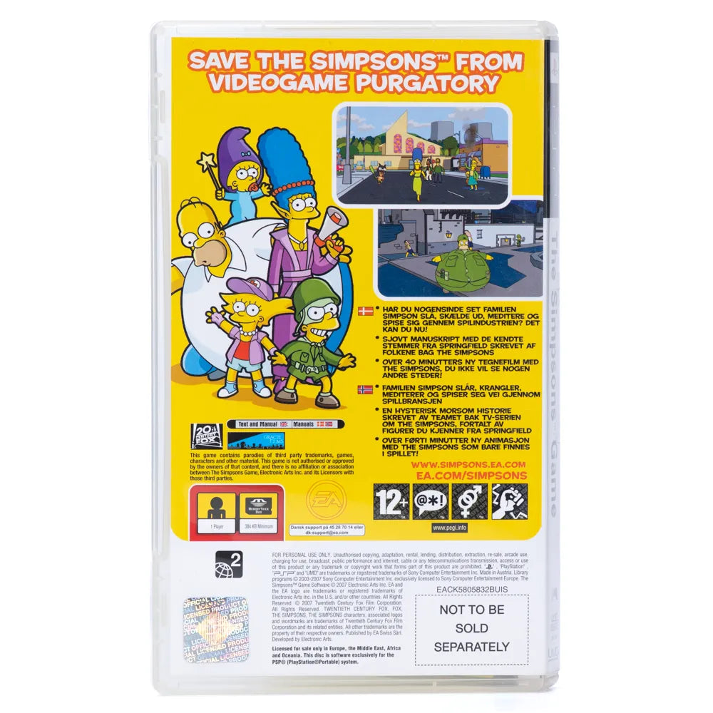 Sony PSP 2004 The Simpsons Game Limited Edition Konsoll i Eske