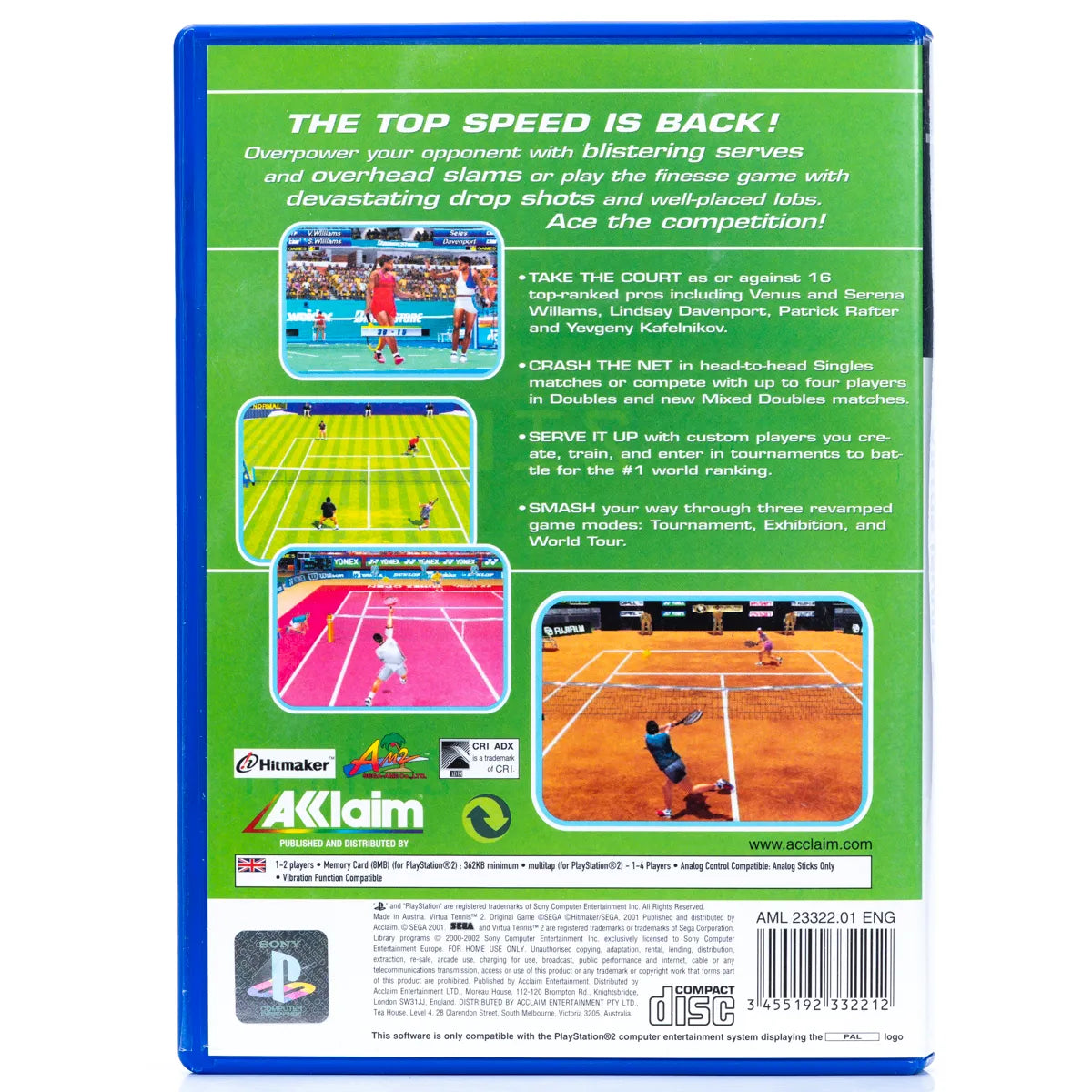 Virtua Tennis 2 - PS2 Spill - Retrospillkongen