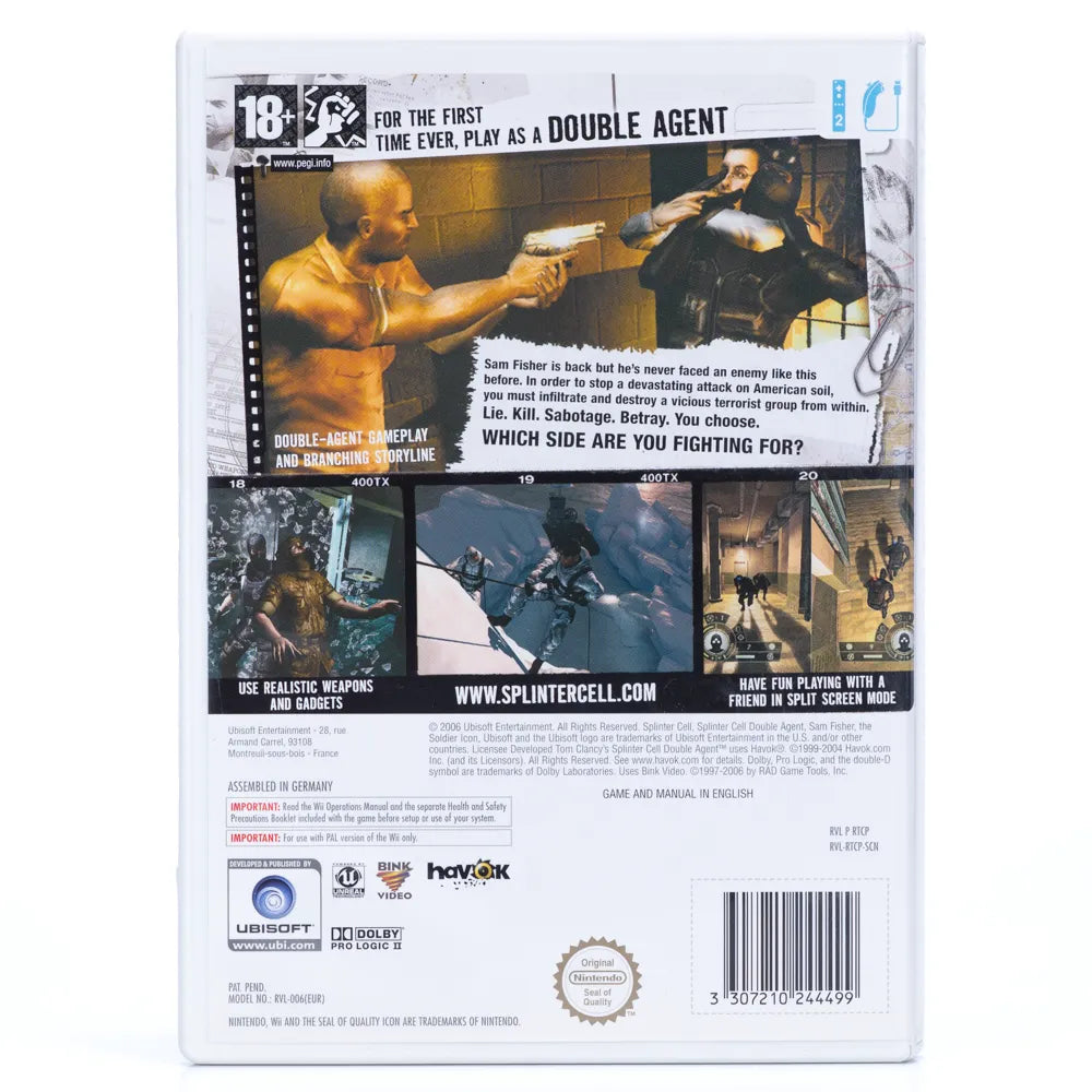 Splinter Cell: Double Agent - Wii spill - Retrospillkongen