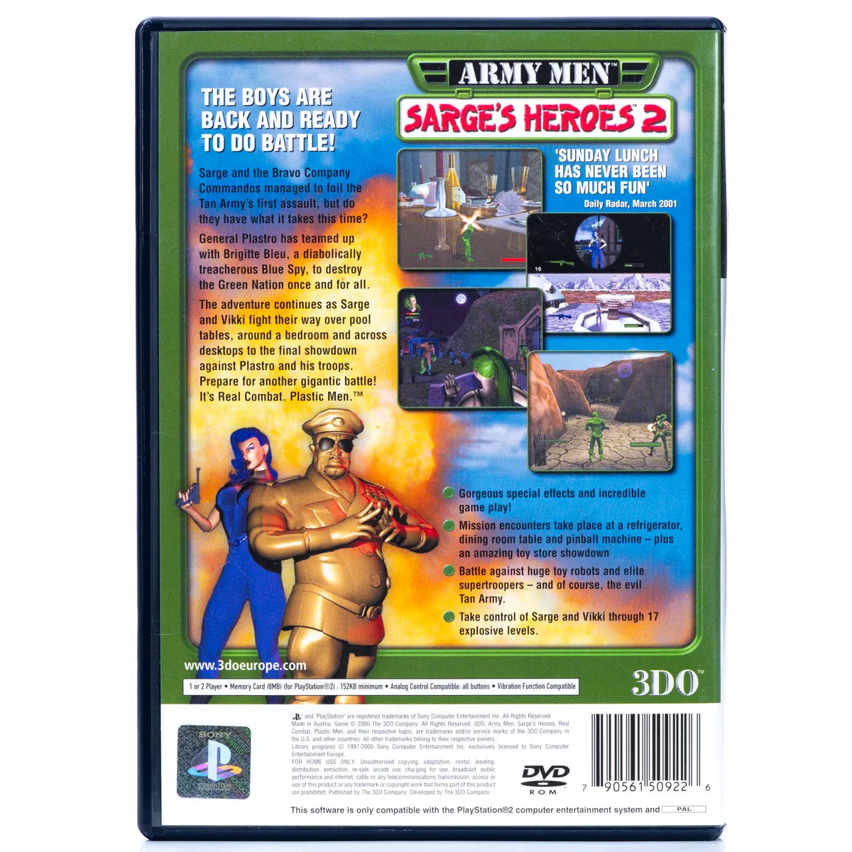 Army Men: Sarge's Heroes 2 - PS2 Spill - Retrospillkongen