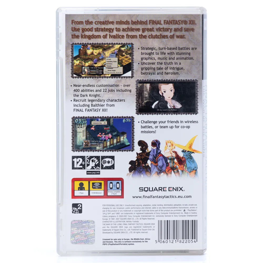 Final Fantasy Tactics: The War of the Lions - PSP spill - Retrospillkongen