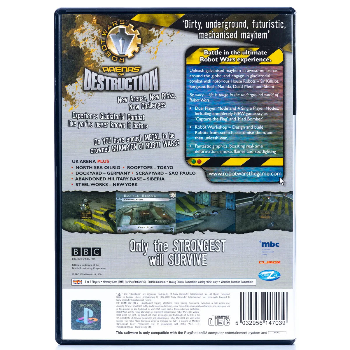 Robot Wars: Arenas of Destruction - PS2 Spill - Retrospillkongen