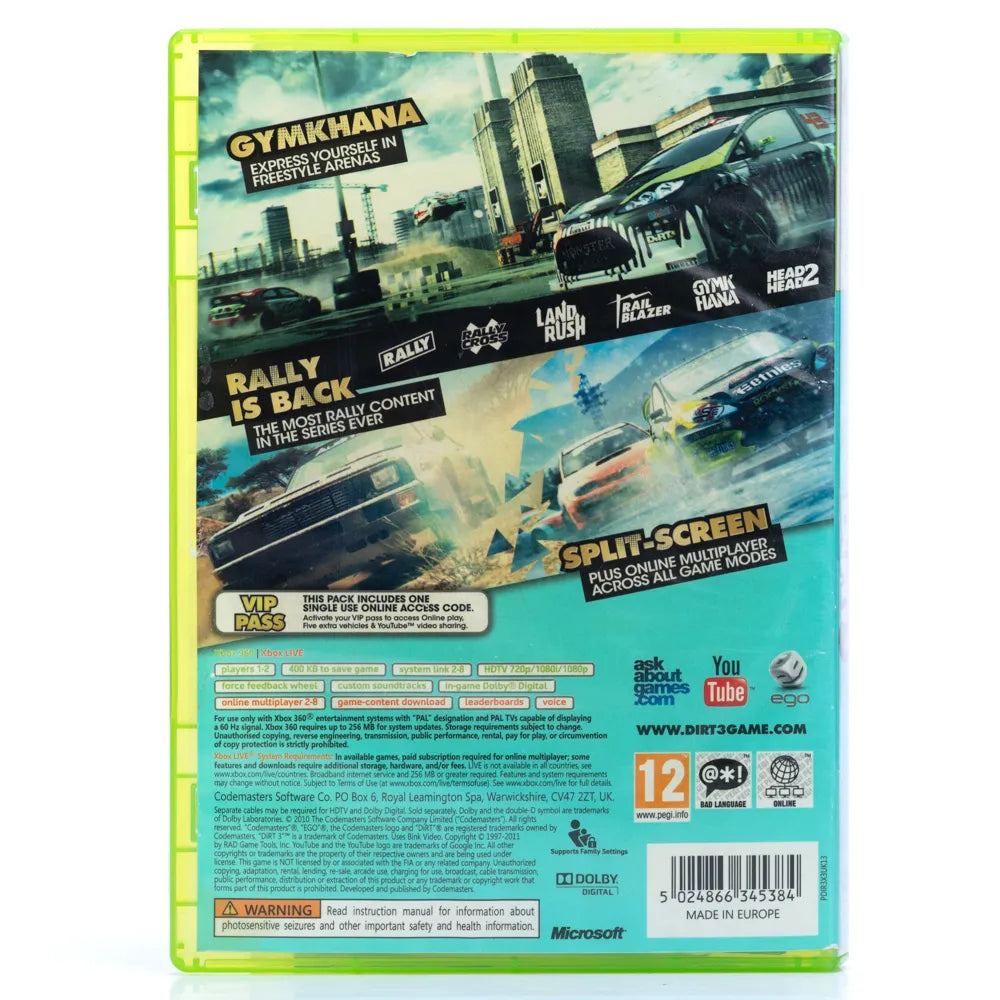 DiRT 3 - Xbox 360 spill - Retrospillkongen