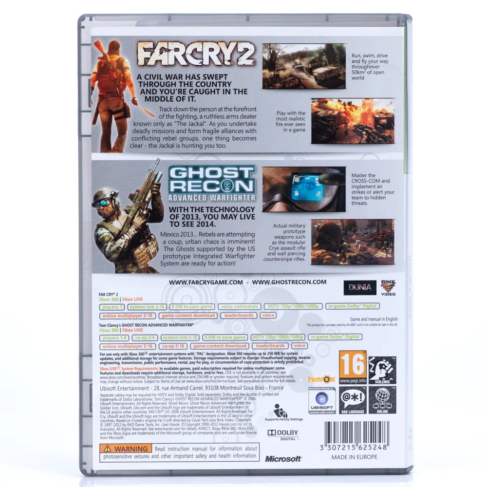 Far Cry 2 / Tom Clancy’s Ghost Recon Advanced Warfighter Double Pack - Xbox 360 spill