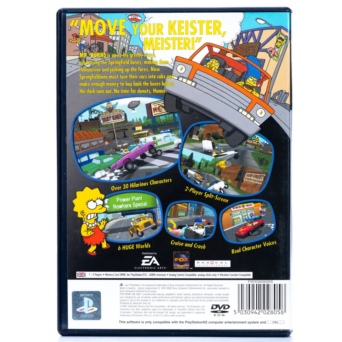 The Simpsons: Road Rage - PS2 Spill - Retrospillkongen