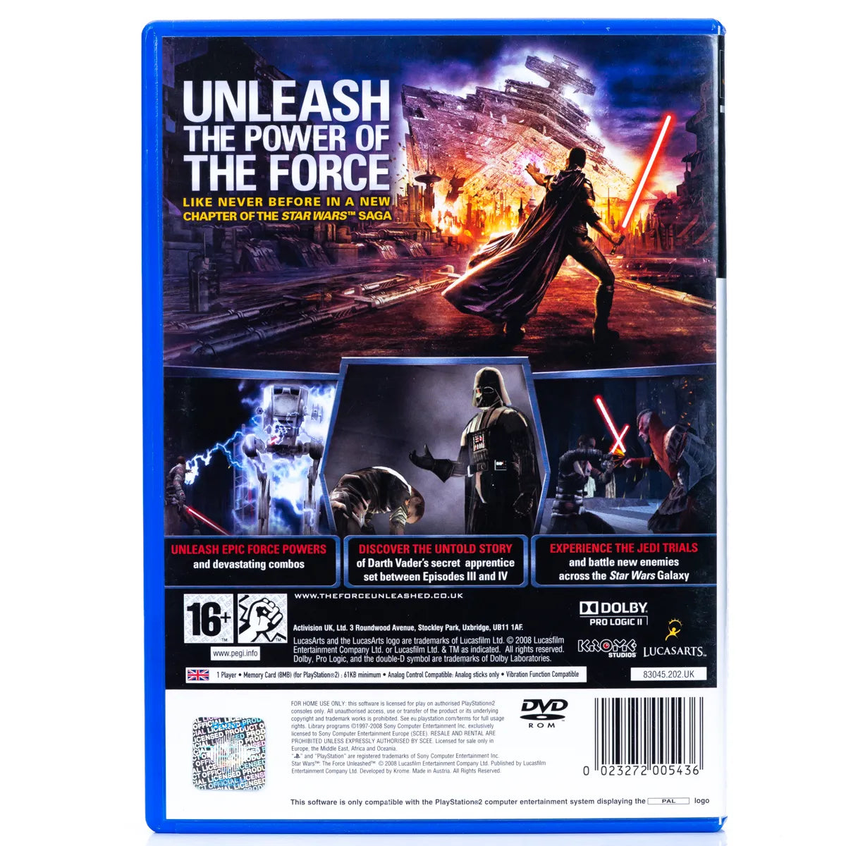 Star Wars: The Force Unleashed - PS2 spill - Retrospillkongen