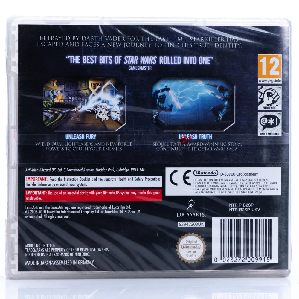 Star Wars: The Force Unleashed II - Nintendo DS spill (Forseglet) - Retrospillkongen