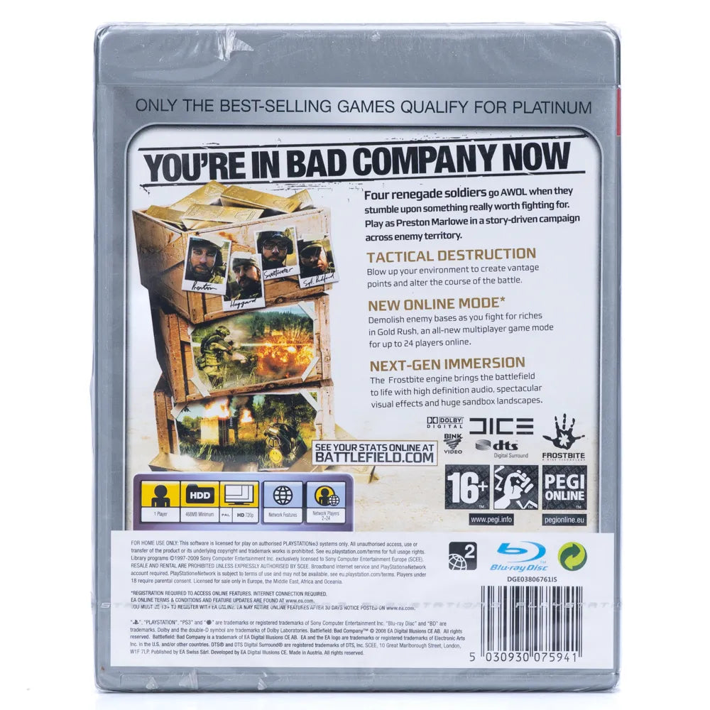 Battlefield: Bad Company (Forseglet) - PS3 spill