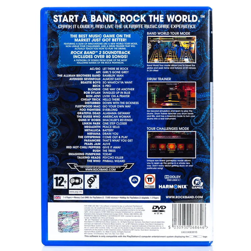 Rock Band 2 - PS2 spill