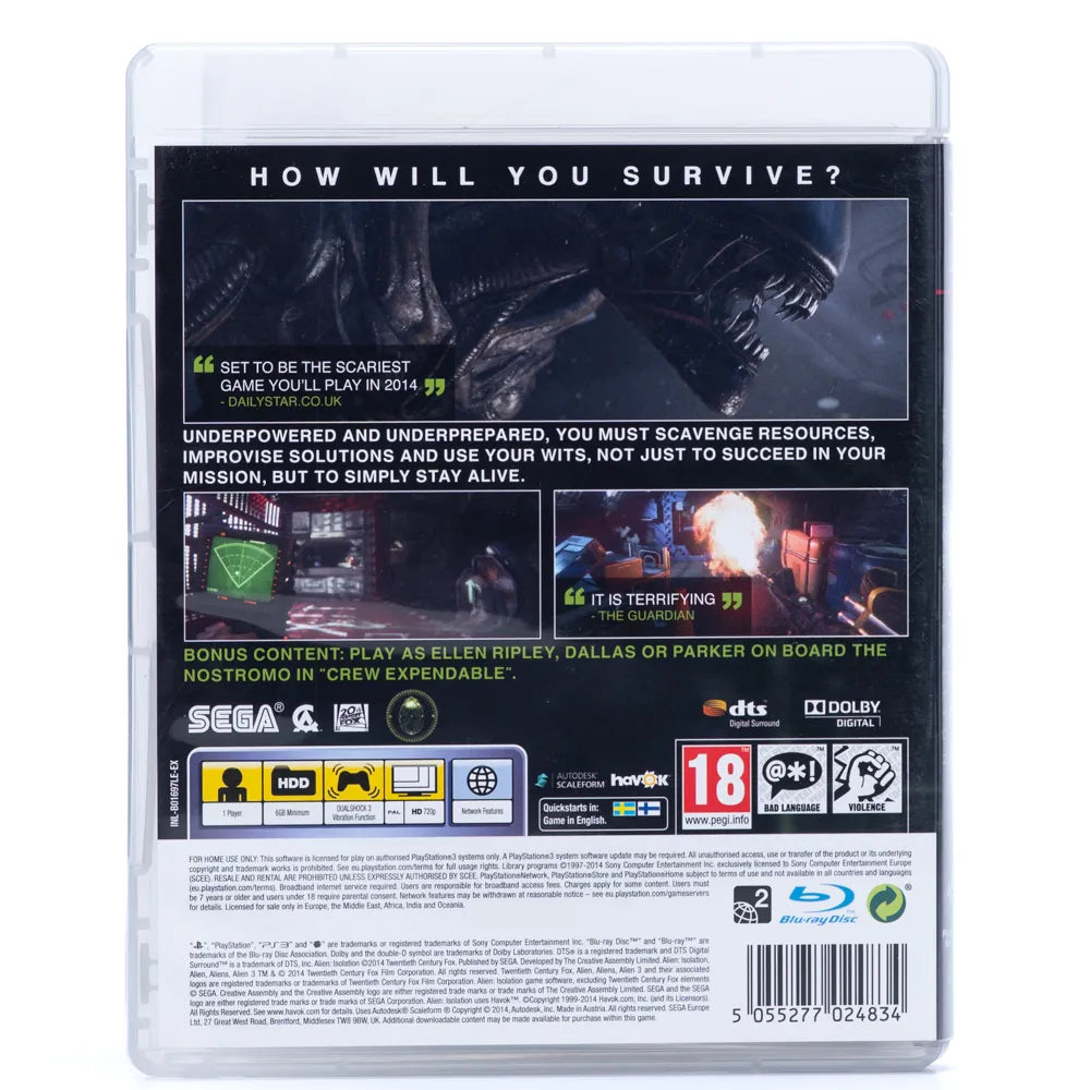 Alien: Isolation Nostromo Edition - PS3 spill - Retrospillkongen