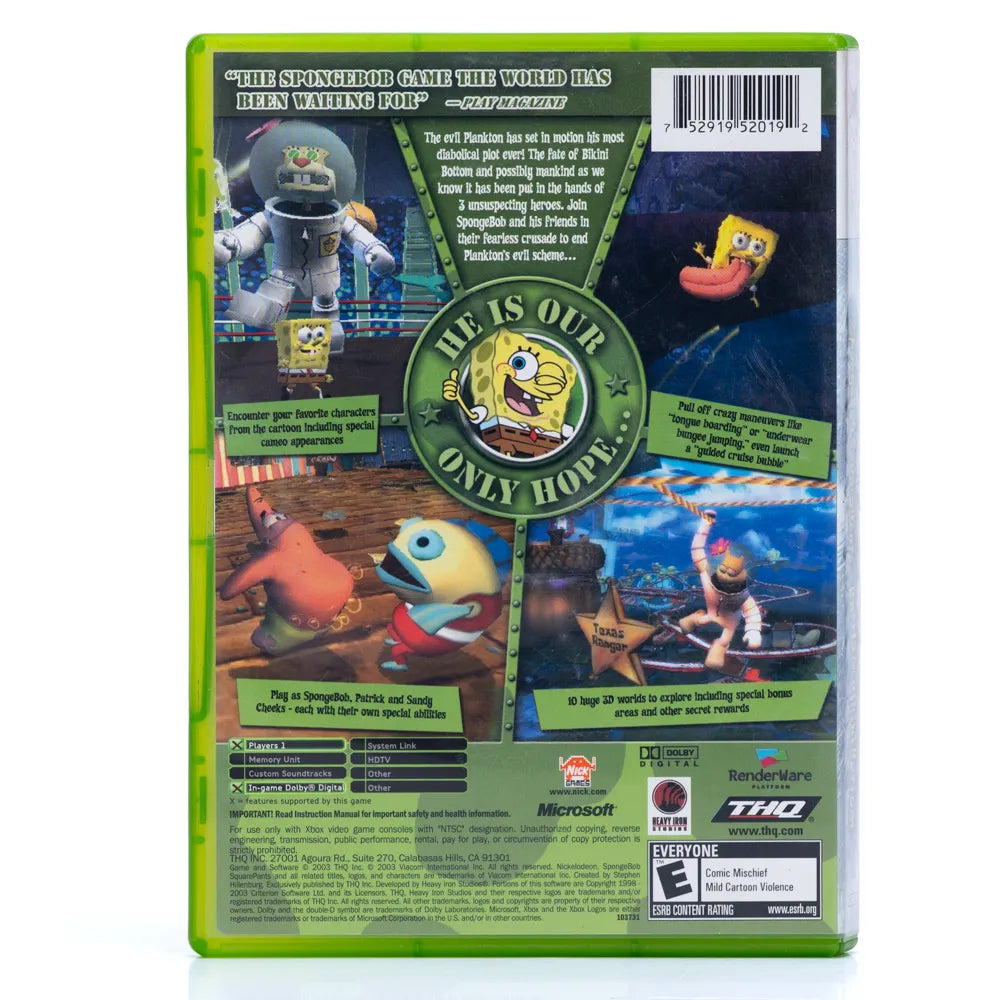 SpongeBob SquarePants: Battle for Bikini Bottom (NTSCU) - Xbox 360 spill