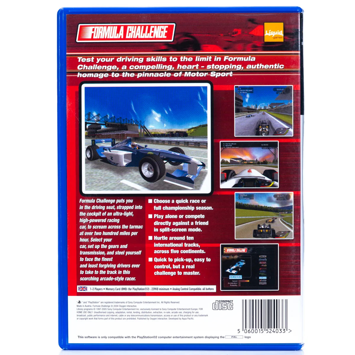 Formula Challenge - PS2 spill - Retrospillkongen