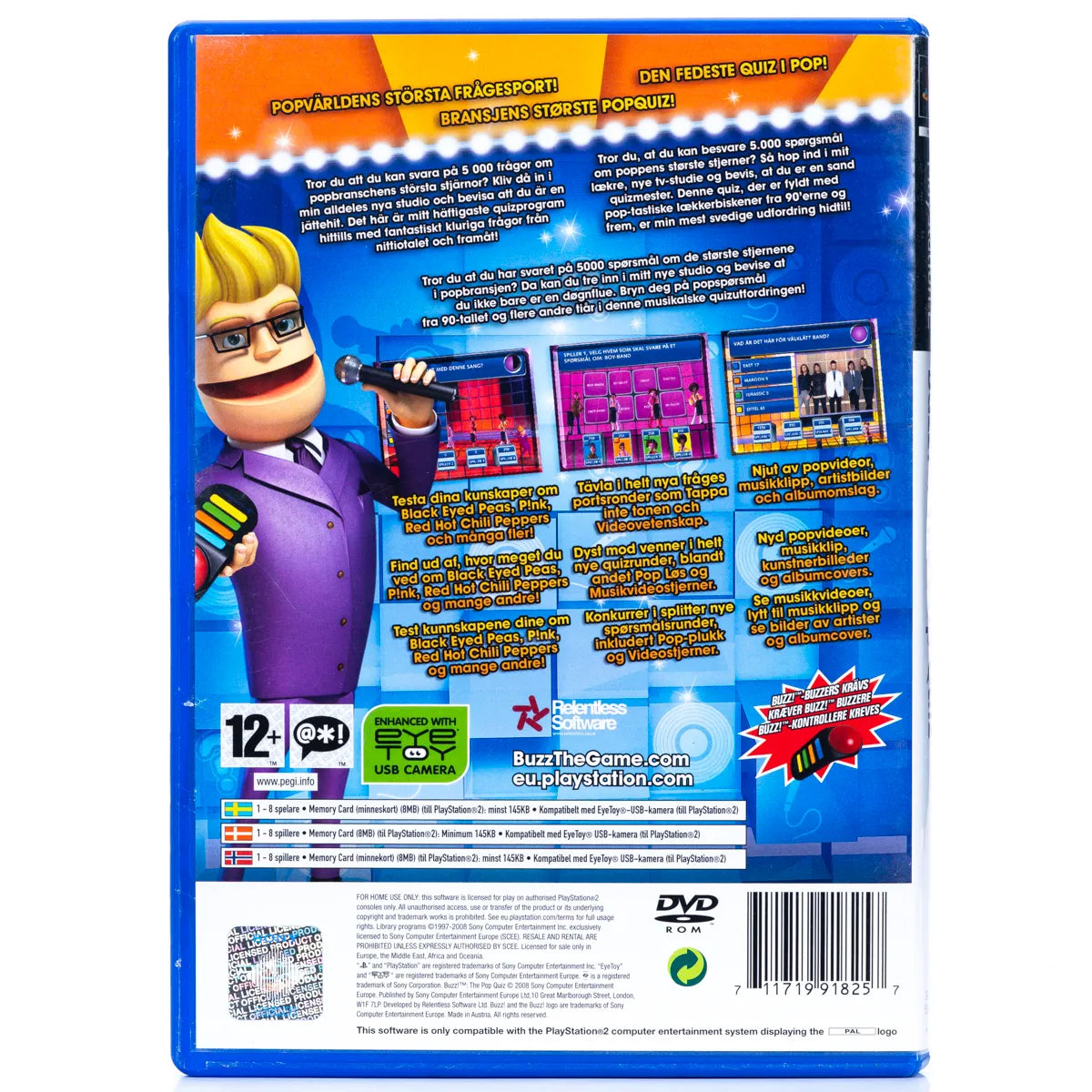 Buzz! The Pop Quiz - PS2 spill - Retrospillkongen