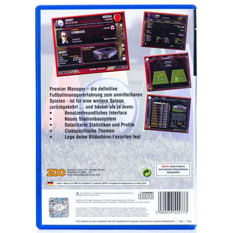 Premier Manager 09 - PS2 spill