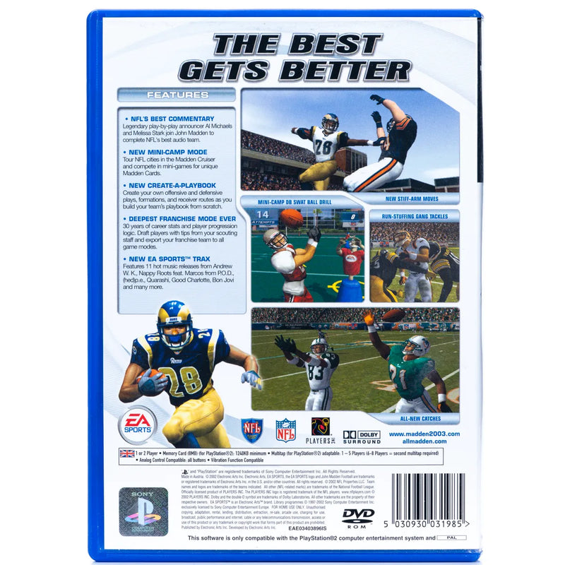 Madden NFL 2003 - PS2 spill