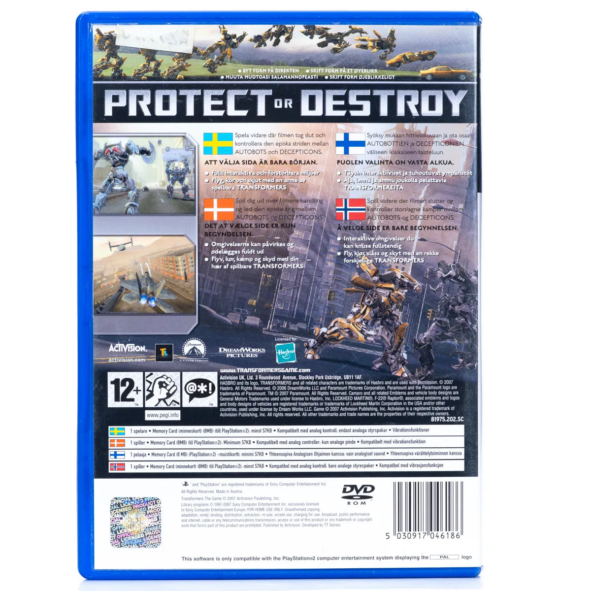 Transformers: The Game - PS2 Spill - Retrospillkongen