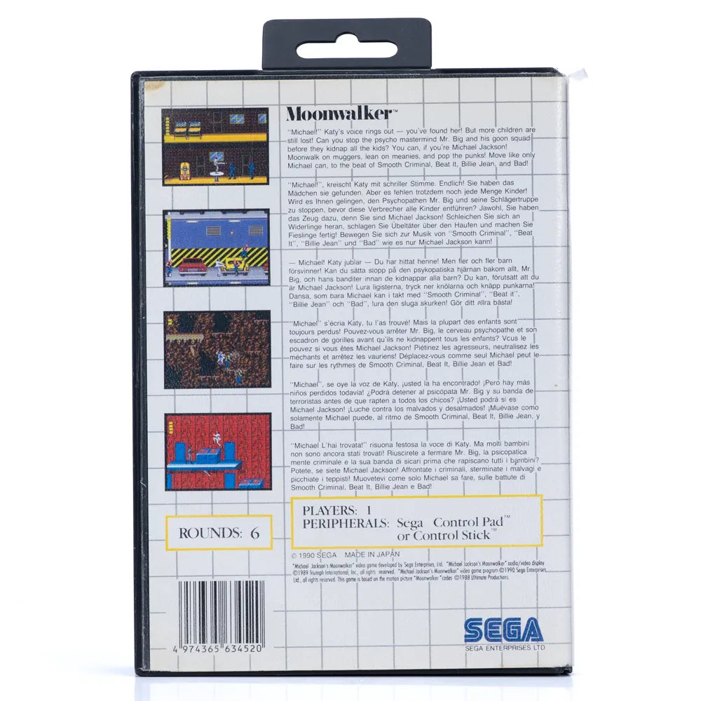 Michael Jackson's Moonwalker - Sega Master System spill - Retrospillkongen