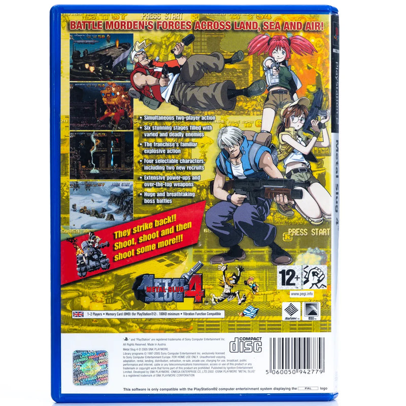 Metal Slug 4 - PS2 spill