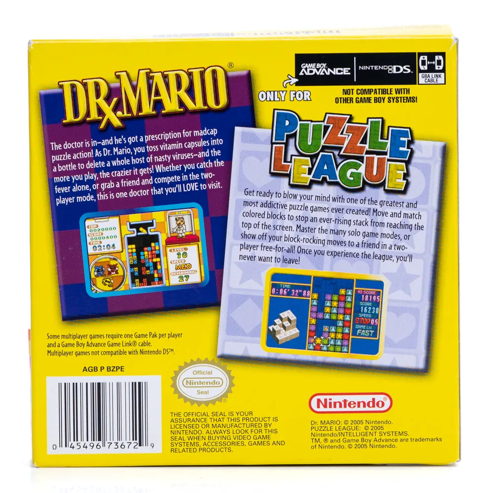 Dr. Mario & Puzzle League (I Eske, NTSC, regionfri) - GBA spill - Retrospillkongen