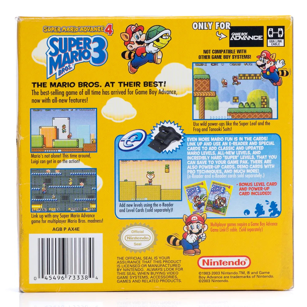 Super Mario Advance 4: Super Mario Bros. 3 (I Eske, NTSC-U, regionfri) - GBA spill - Retrospillkongen
