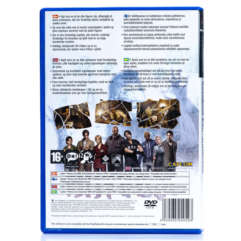 Resident Evil: Outbreak - PS2 Spill