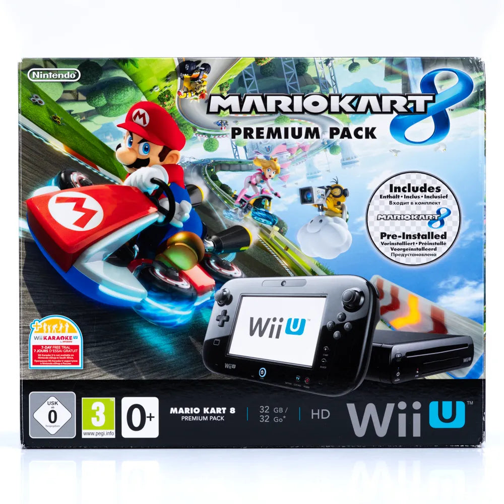Nintendo Wii U Mario Kart 8 32GB Svart Premium Pack - Wii U komplett konsoll pakke - Retrospillkongen