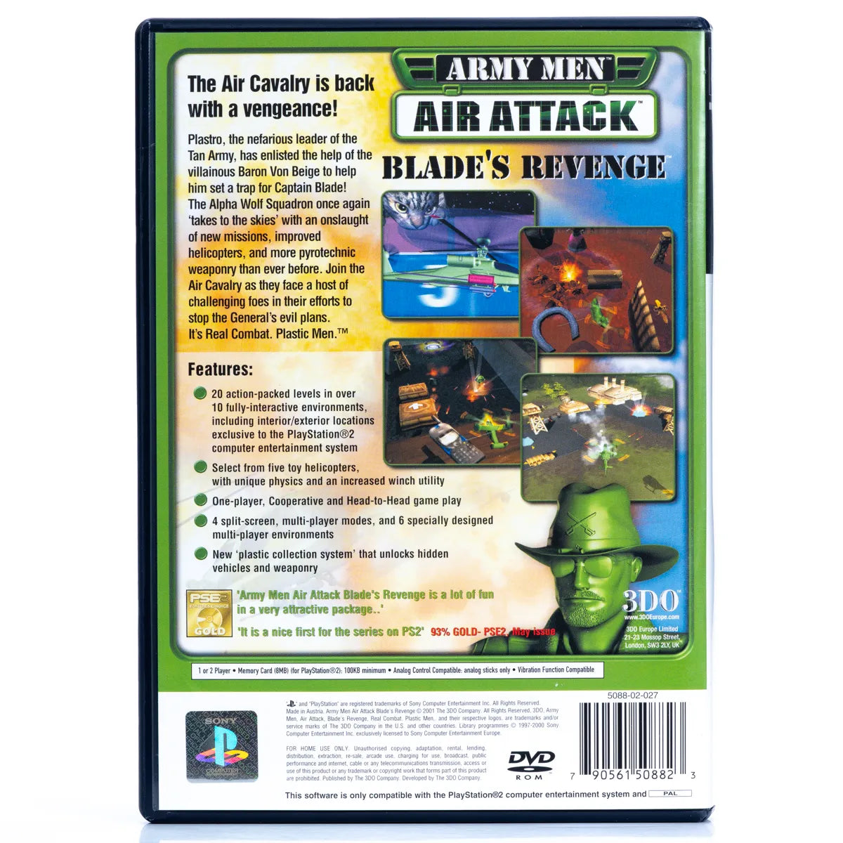 Army Men: Air Attack - Blade's Revenge  - PS2 Spill - Retrospillkongen