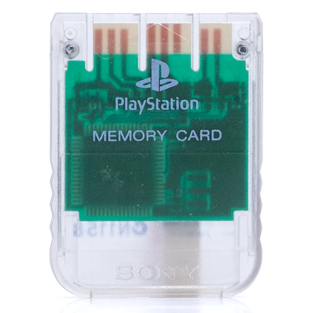 Original PlayStation 1MB Minnekort Clear - PS1 - Retrospillkongen