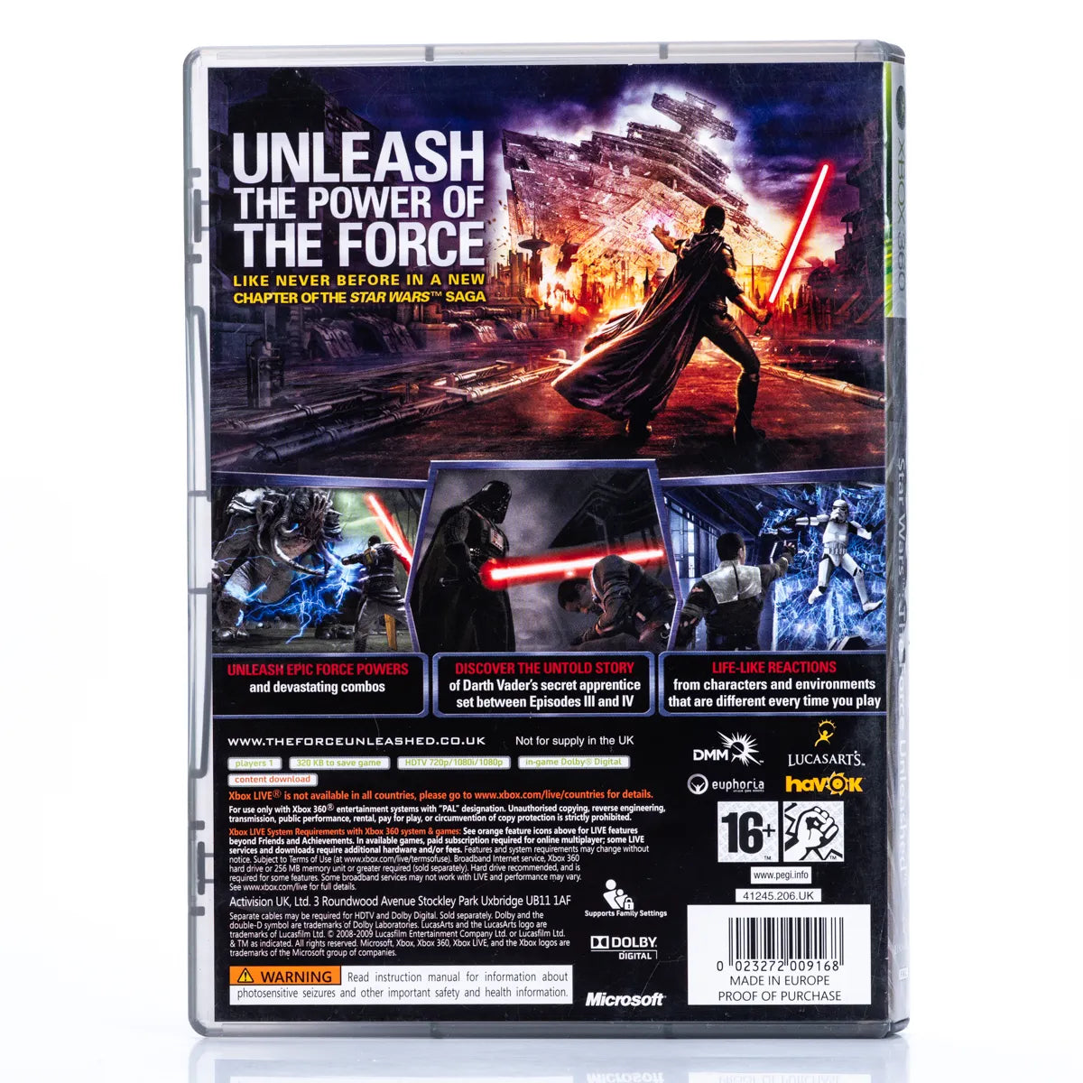 Star Wars: The Force Unleashed - Xbox 360 spill - Retrospillkongen