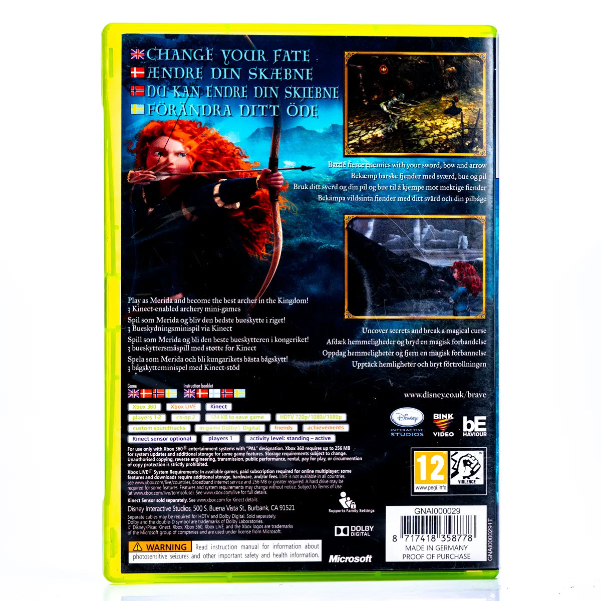 Disney•Pixar Brave - Xbox 360 spill - Retrospillkongen