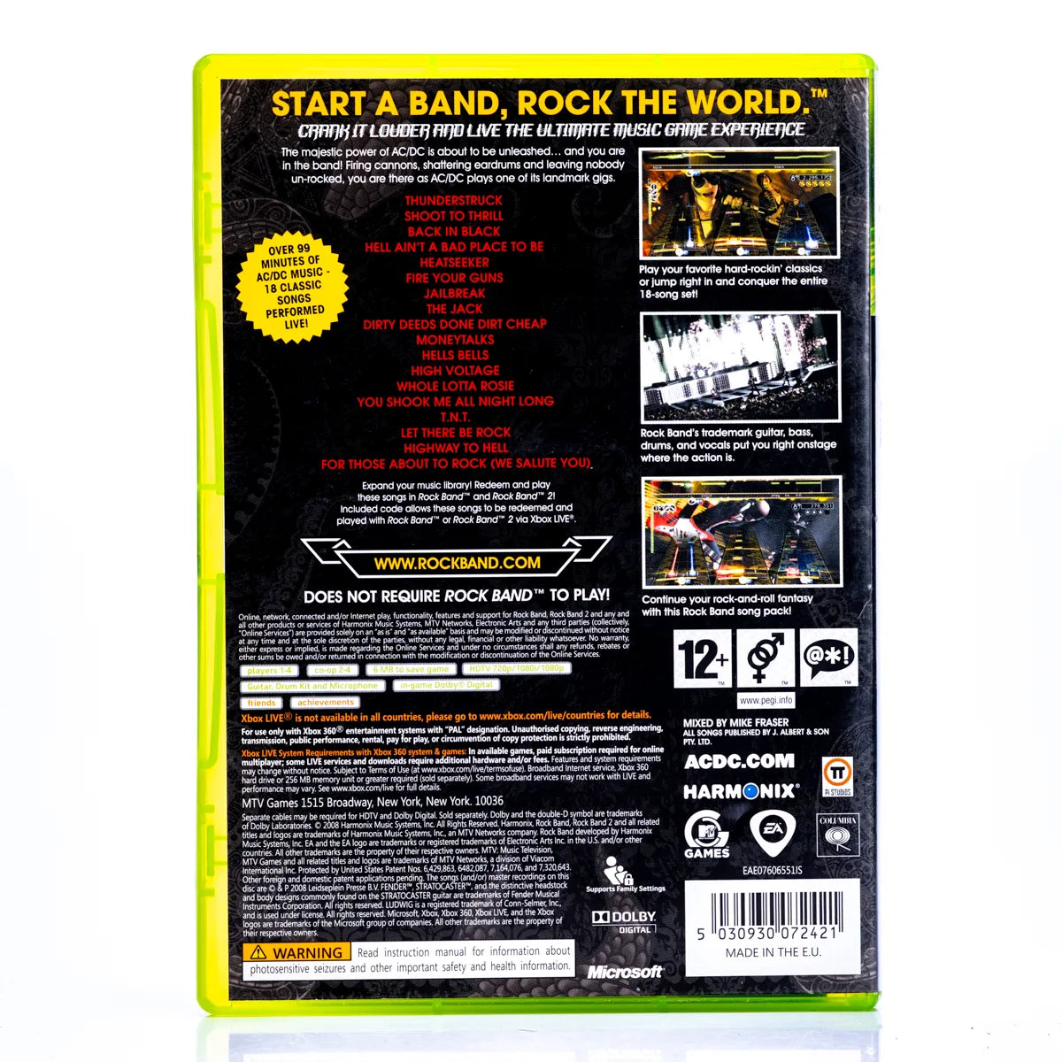 AC/DC Live: Rock Band - Xbox 360 spill - Retrospillkongen