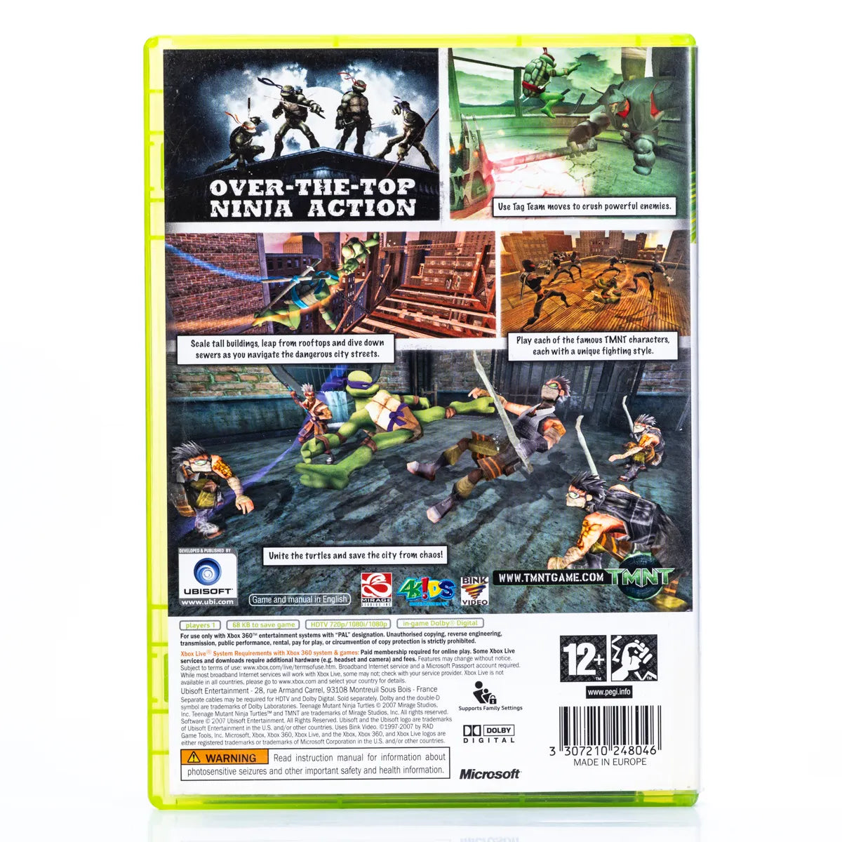 TMNT: Teenage Mutant Ninja Turtles - Xbox 360 spill - Retrospillkongen