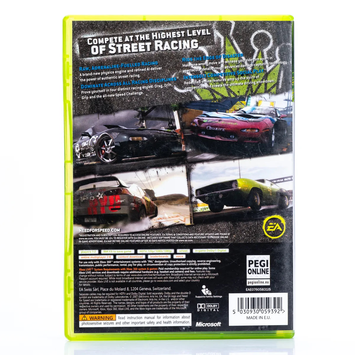 Need For Speed Pro Street - Xbox 360 spill - Retrospillkongen