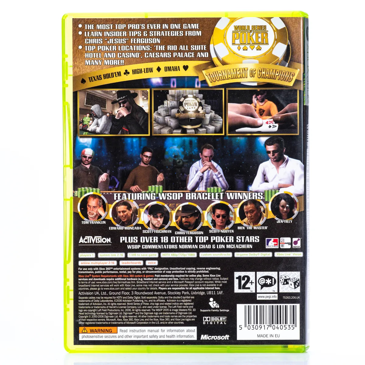 World Series of Poker: Tournament of Champions - Xbox 360 spill - Retrospillkongen
