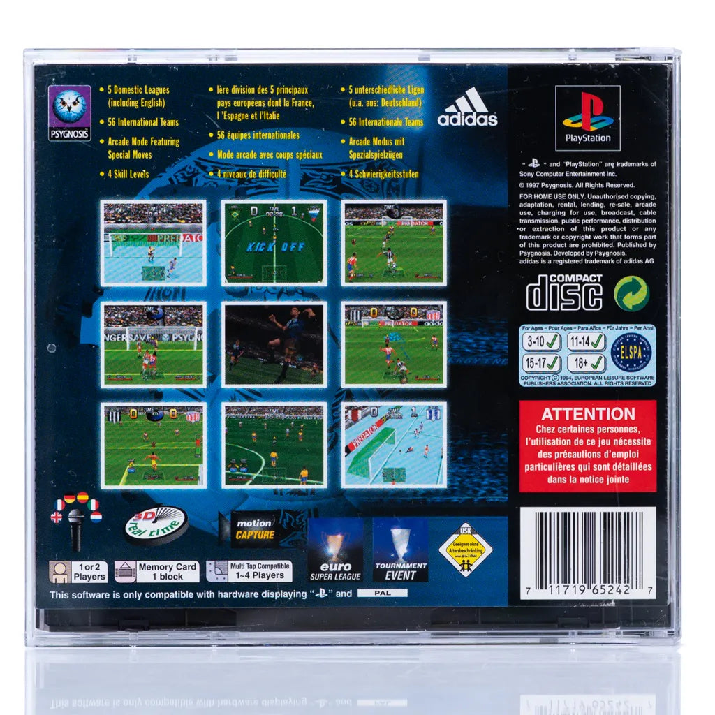 Adidas Power Soccer International '97 - PS1 spill